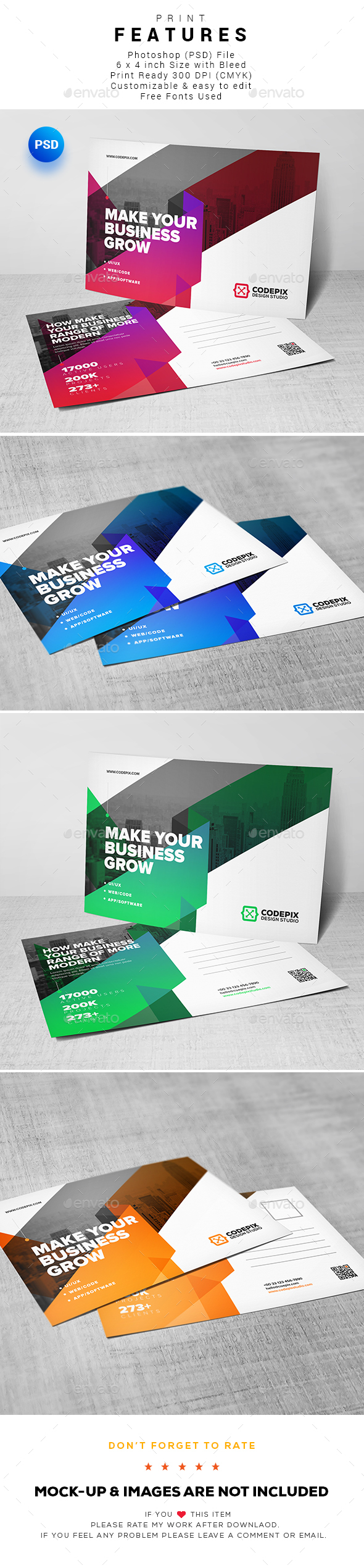 Postcard - Cards & Invites Print Templates