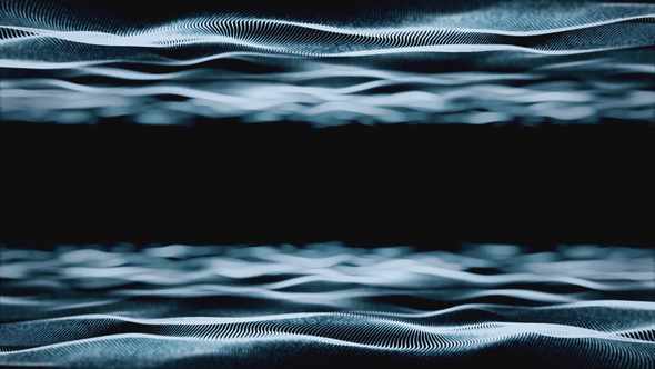 Abstract Blue Particles Waves
