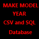 Make Model Year CSV and SQL Database