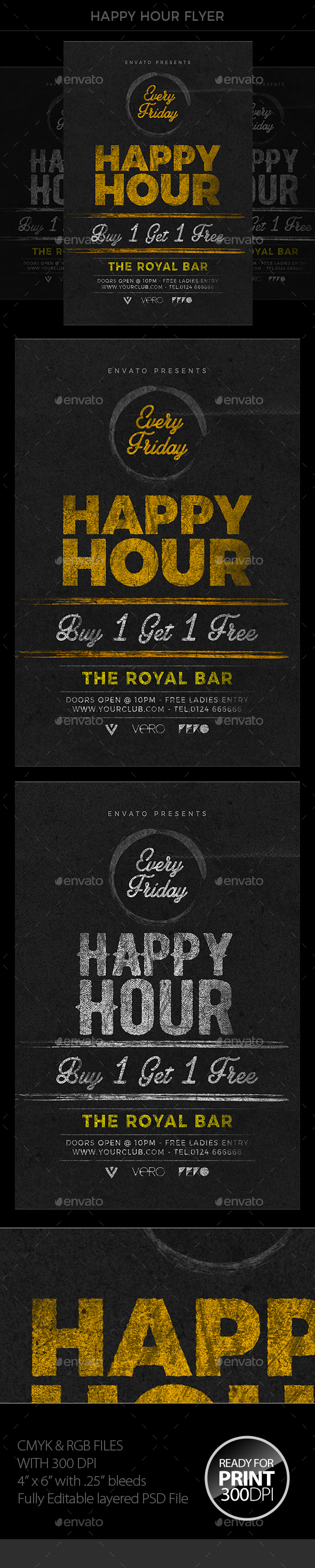 Happy Hour Flyer - Events Flyers