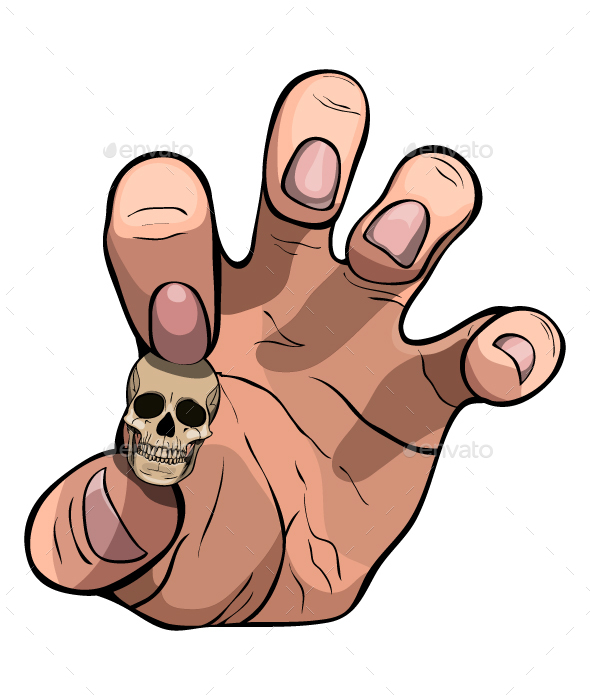 Hand with Skull - Monsters Characters