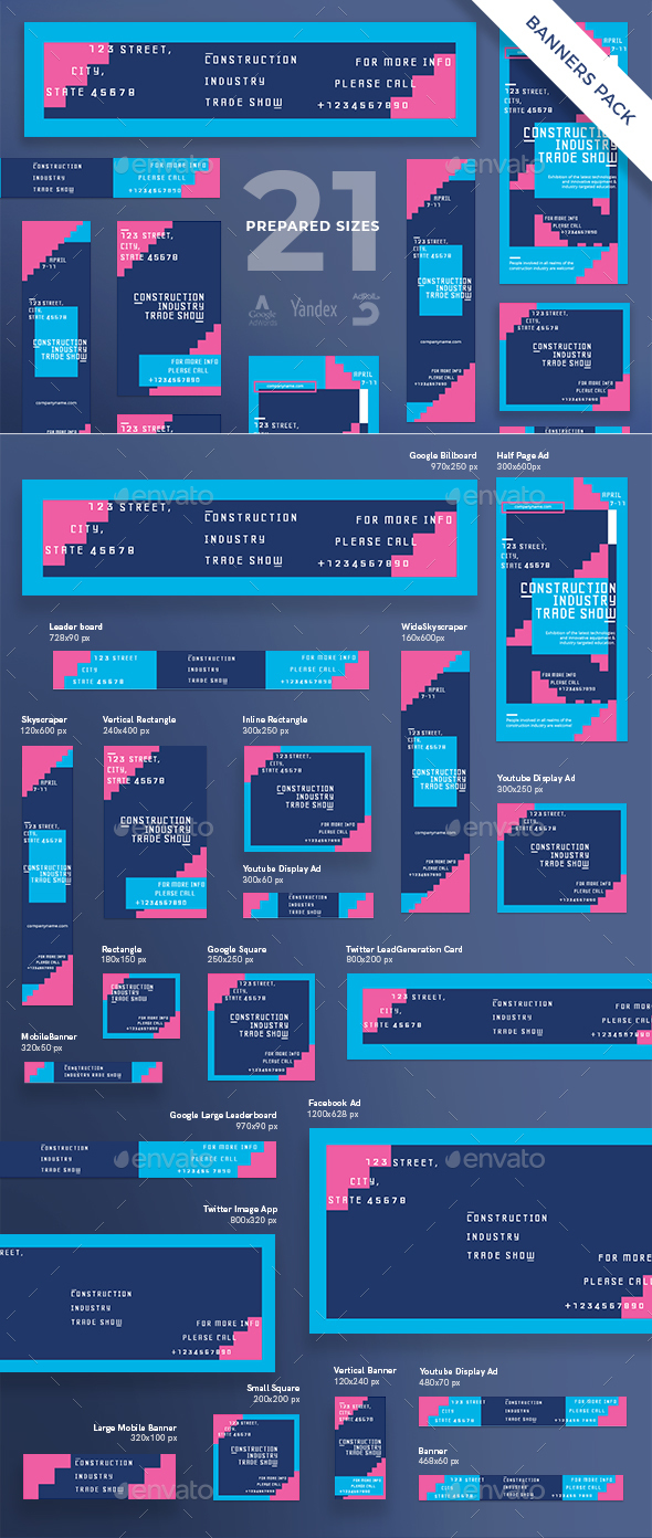 Industry Show Banner Pack - Banners & Ads Web Elements