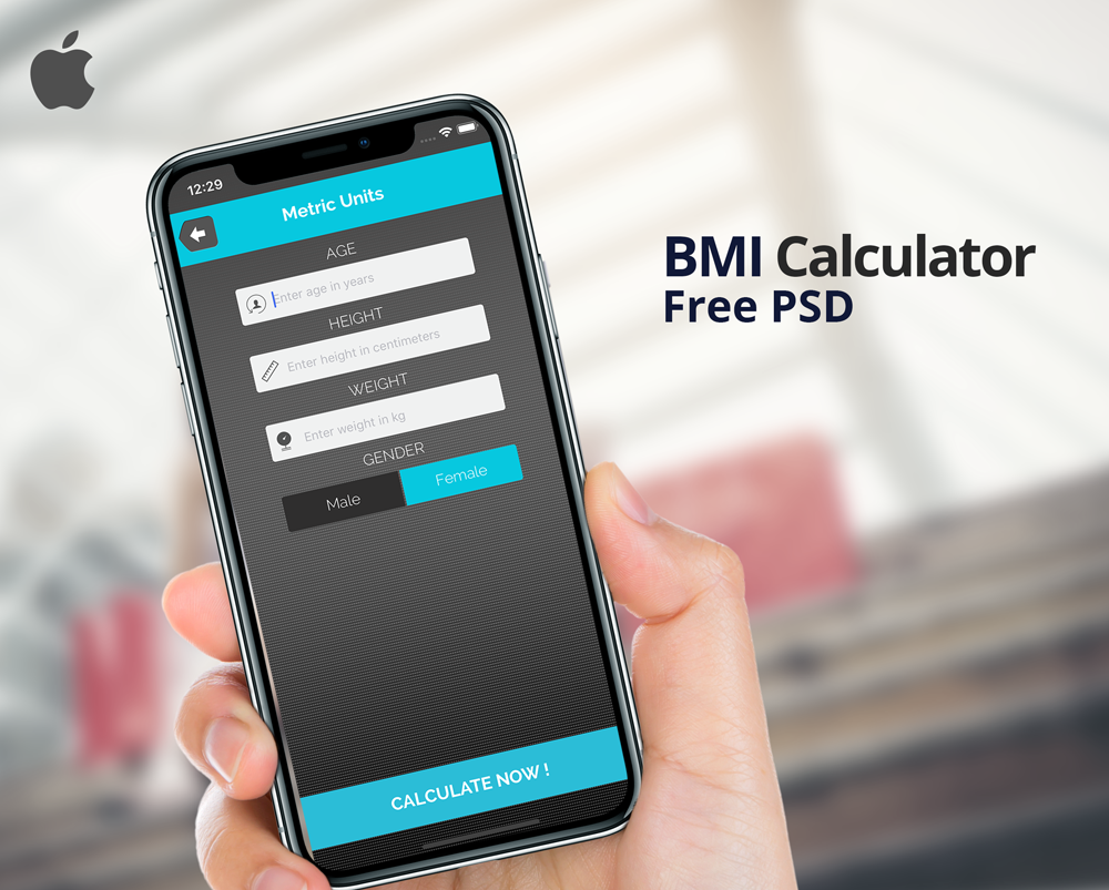 BMI Calculator for iOS - Full Application with PSD by ExpressTemplate
