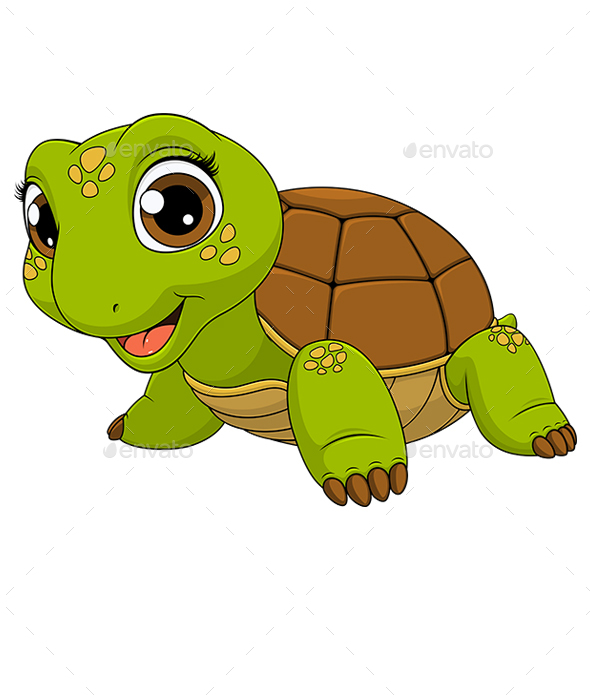 Cheerful Child Turtle - Animals Characters
