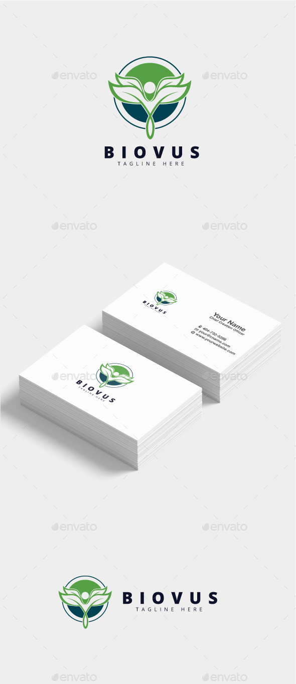 Biovus Health Logo - Nature Logo Templates