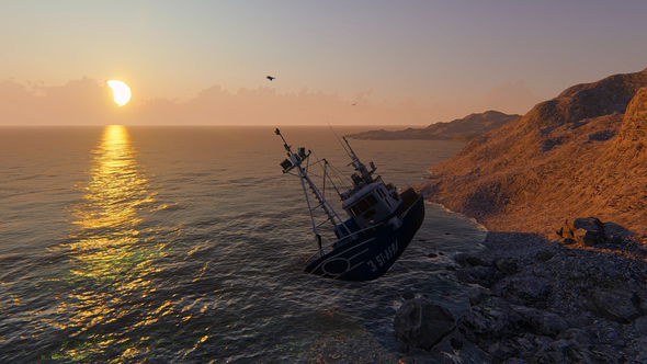 Sailing Ship Crushed