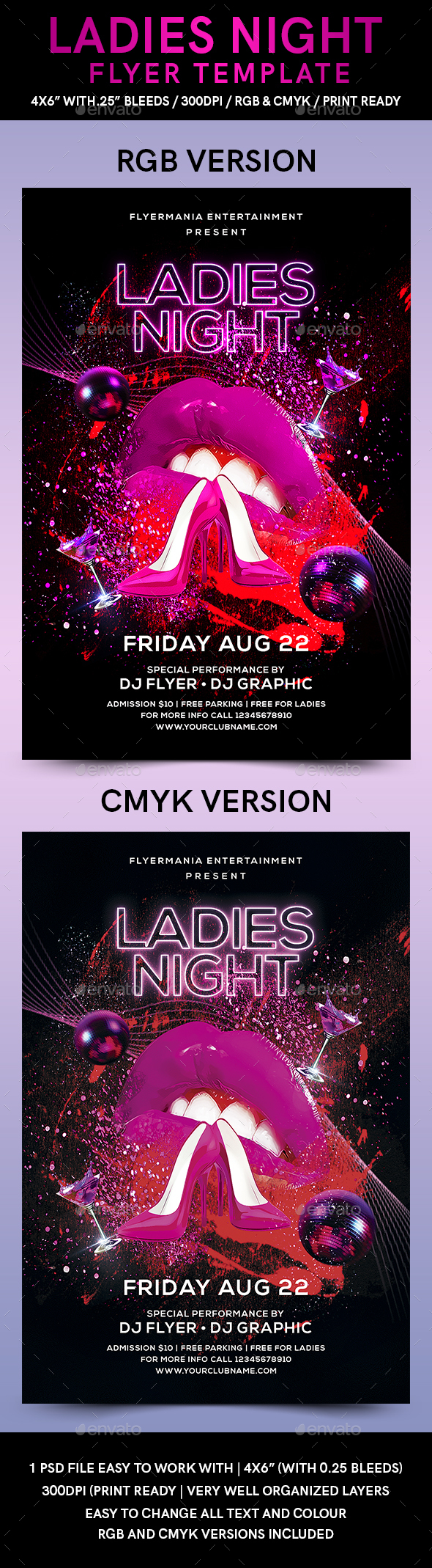 Ladies Night Flyer Template - Flyers Print Templates