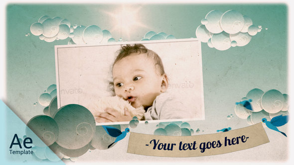 Blue sky Video Displays template preview