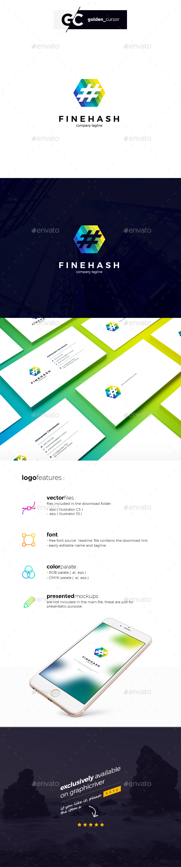 FineHash Logo Template - Abstract Logo Templates