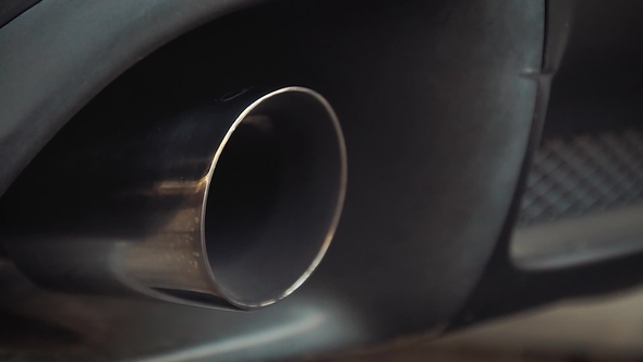 sports car exhaust pipe