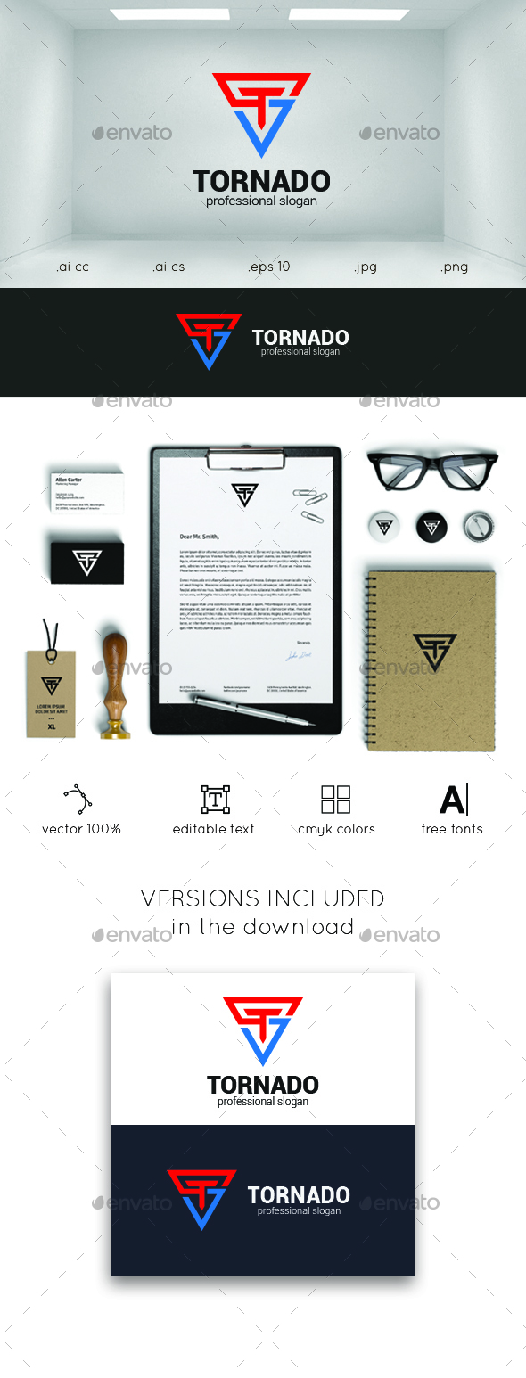 Tornado Logo Template - Letters Logo Templates