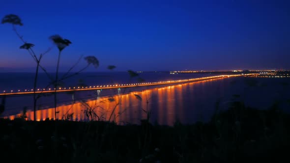 Sea Bridge At Night