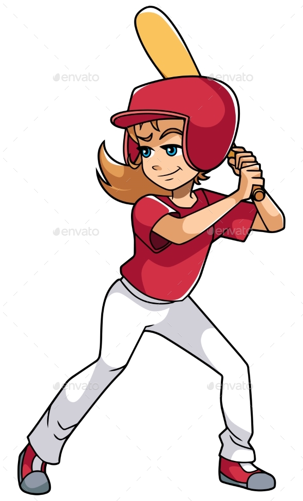 Baseball Batter Girl - Sports/Activity Conceptual