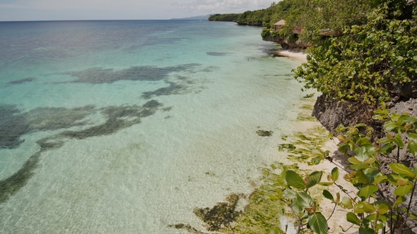View From the Height of the Balcony To the Ocean and Coral Reefs of the Shallow Waters alt