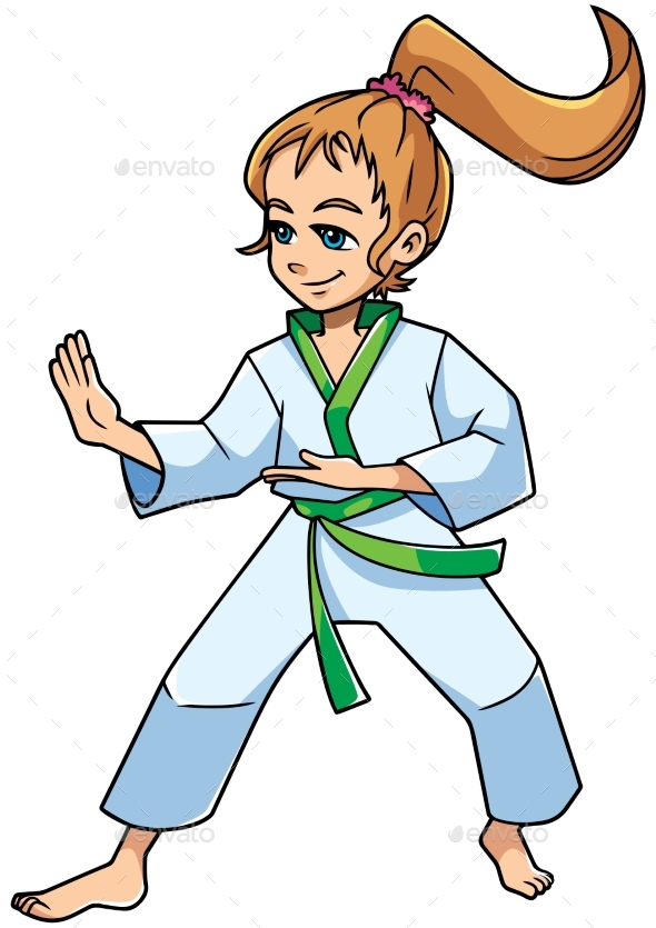 Karate Stance Girl - Sports/Activity Conceptual