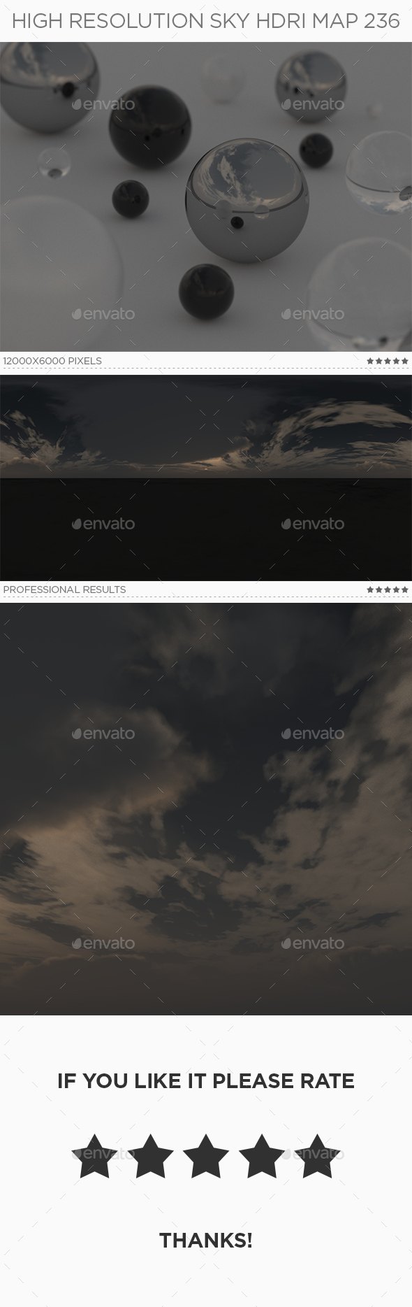 High Resolution Sky HDRi Map 236 - 3DOcean Item for Sale