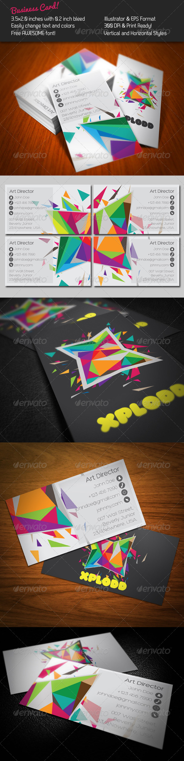 Color Explosion Business Card - Creative Business Cards