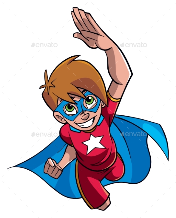 Super Boy Flying - People Characters