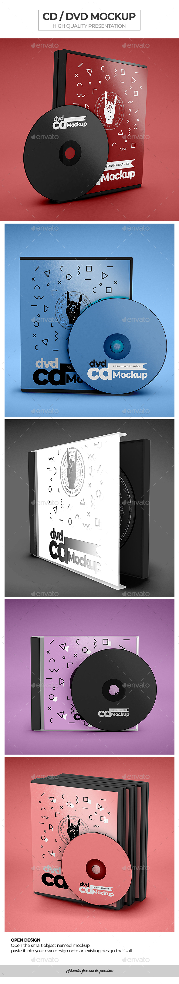Cd / Dvd Mock-Up - Discs Packaging