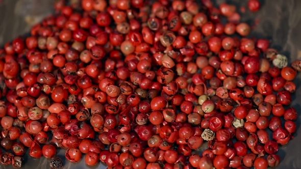 Rustic Red Peppercorn on Black Table