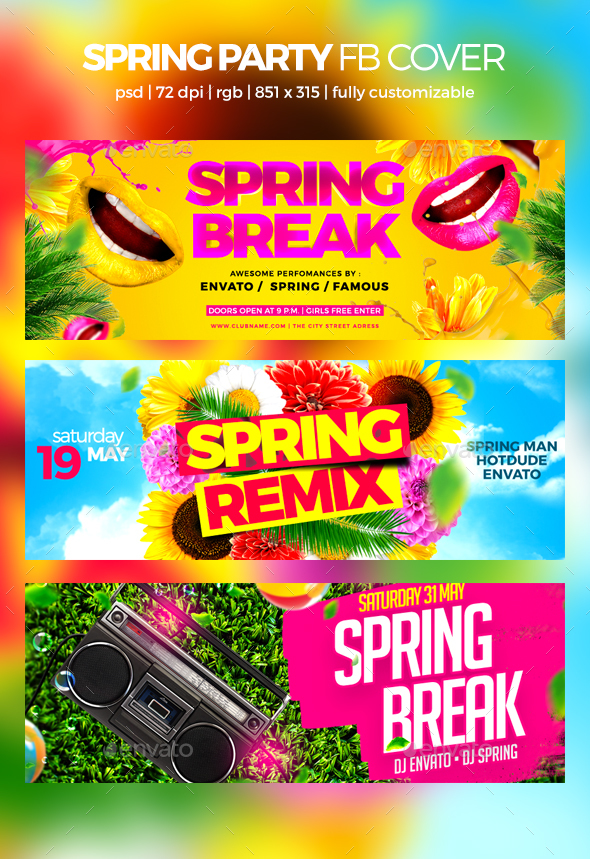 Spring Party Facebook Cover - Facebook Timeline Covers Social Media