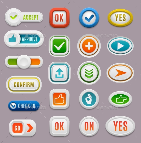 Interface Ok Buttons Cancel Yes Vector Approve - Objects Vectors