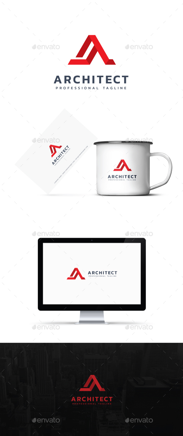Letter A - Architect Logo - Letters Logo Templates