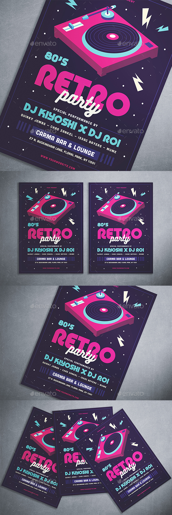 80's Retro Party Flyer - Clubs & Parties Events