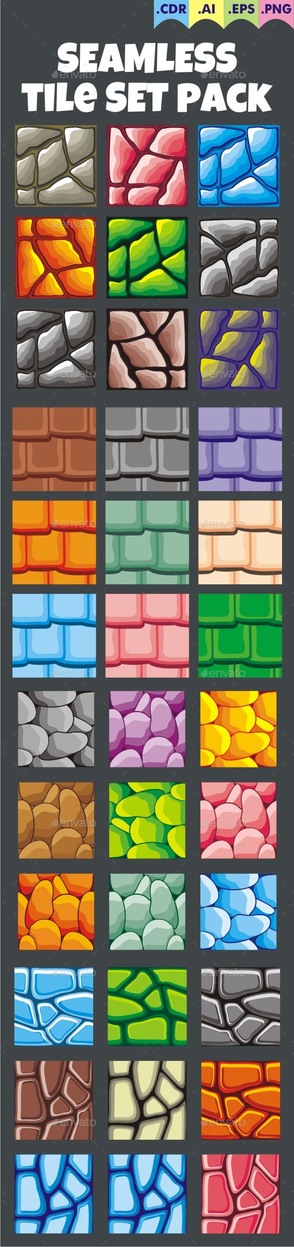 Seamless Tileset Pack - Tilesets Game Assets