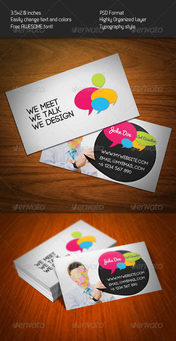Bubble Talk Business Card - Creative Business Cards