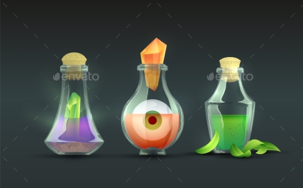 Vector Magic Potions - Man-made Objects Objects