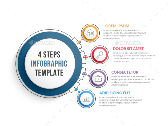 4 Steps Infographics - Infographics