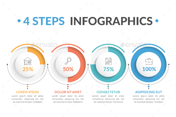 4 Steps Infographics - Infographics