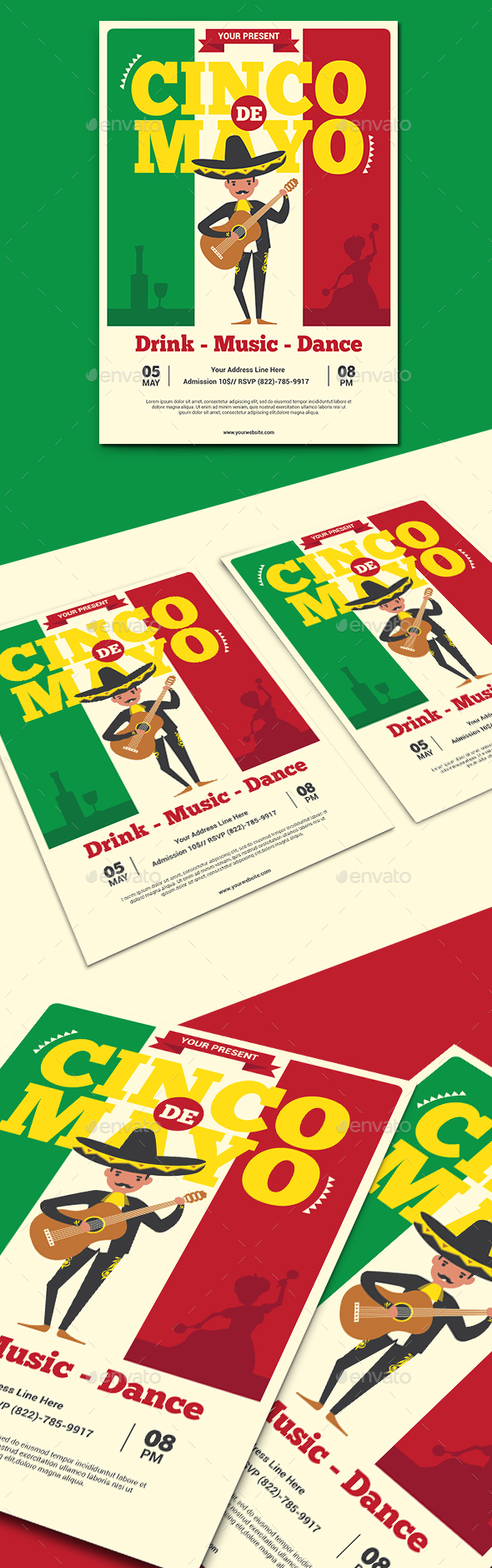 Cinco De Mayo Flyer Template - Holidays Events