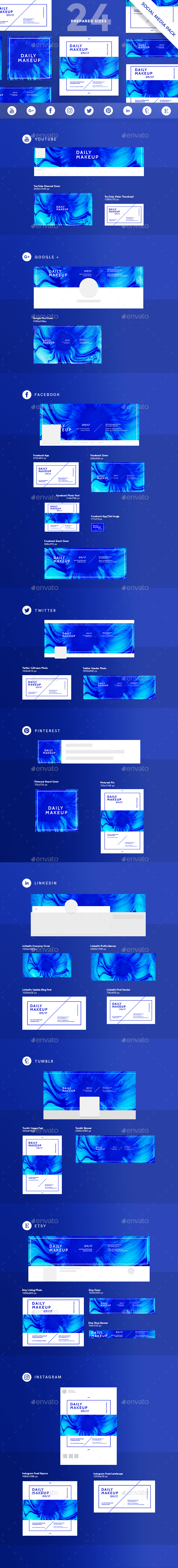 Daily Makeup Social Media Pack - Miscellaneous Social Media