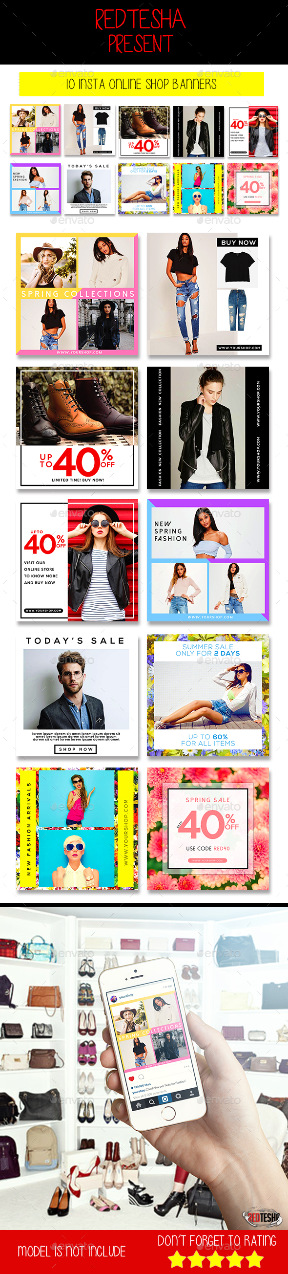 Instagram Fashion Banner #9 - Banners & Ads Web Elements