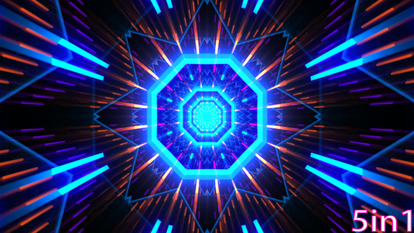 VJ Neon Light Tunnel