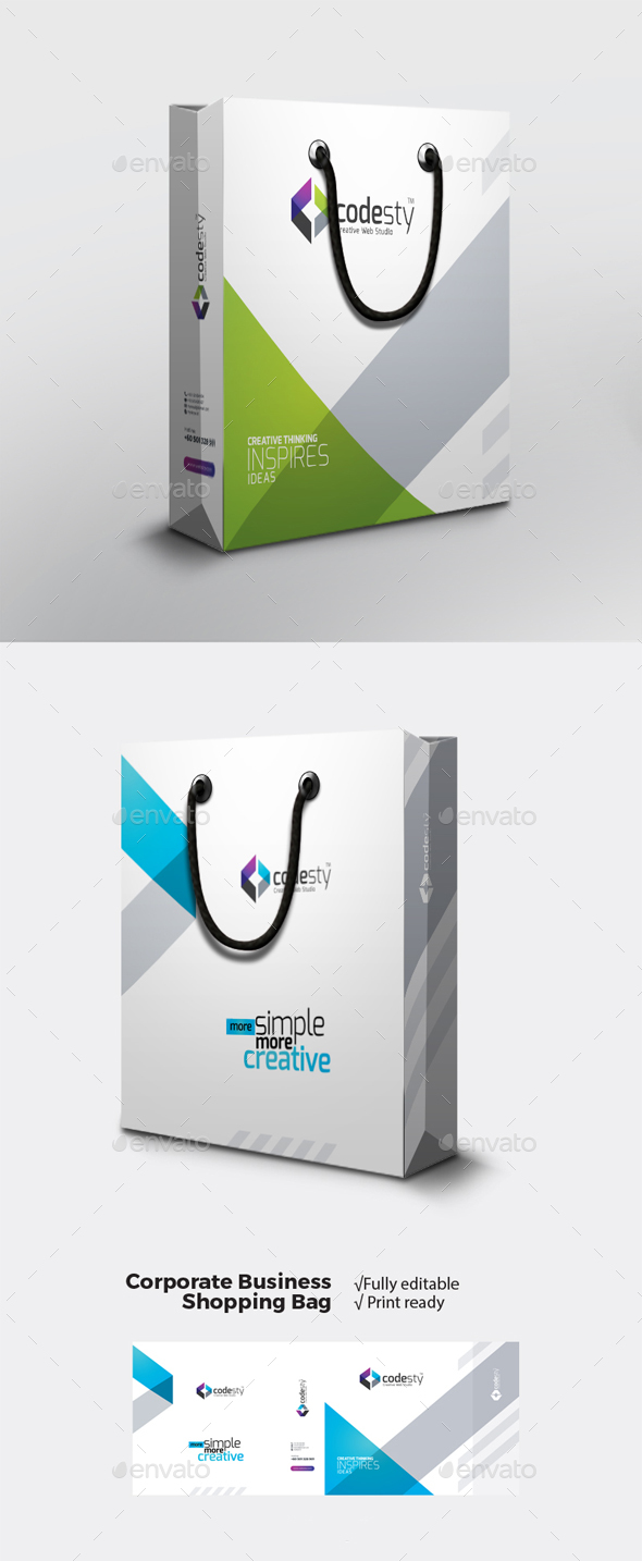 Shopping Bag - Packaging Print Templates