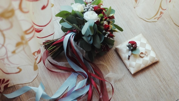 Wedding Bouquet and Rings alt