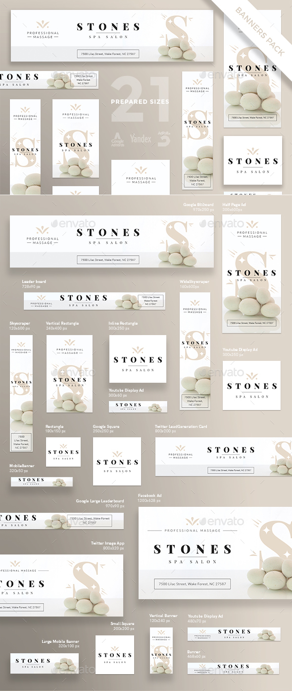 Spa Salon Banner Pack - Banners & Ads Web Elements
