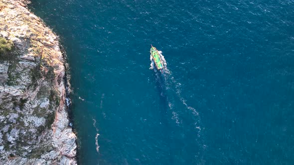 Yacht Sails on the Port of the Mediterranean Sea Turkey Alanya alt