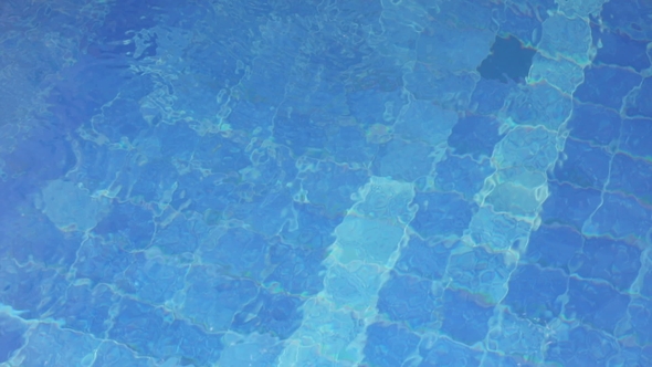 Abstract Blue Water From Swimming Pool for Background, Stock Footage