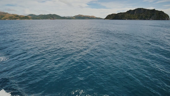 Foam Wave of the Sea Surface From the Movement of the Ferry alt