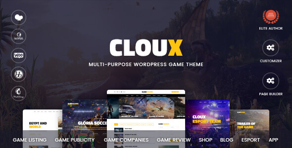 Cloux - GameGaming - ThemeForest 21201119