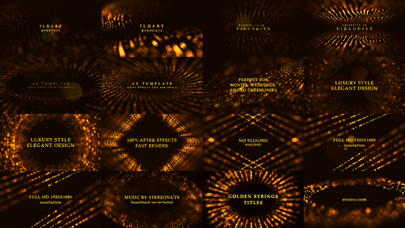 Golden Strings Titles - VideoHive 21671648