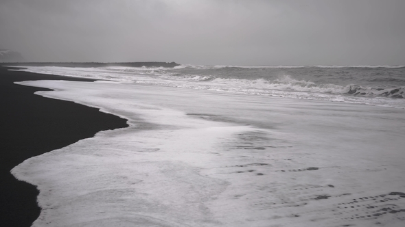 Icelandic Landscape of Black Beach