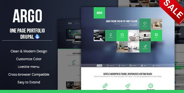 Argo Modern OnePage Metro UI Drupal 7 6 Theme By Drupalet ThemeForest