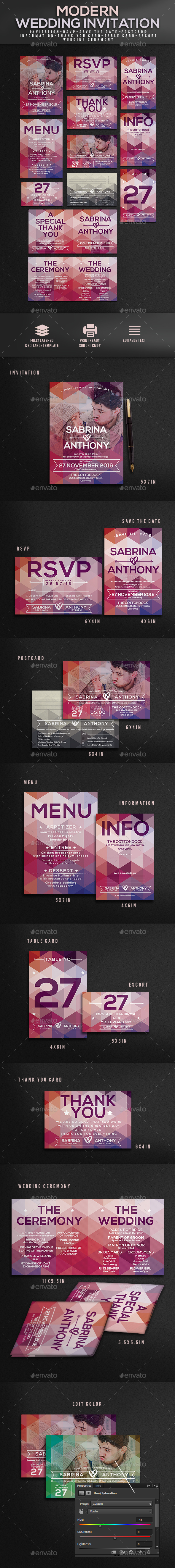 Wedding Invitation Package - Invitations Cards & Invites