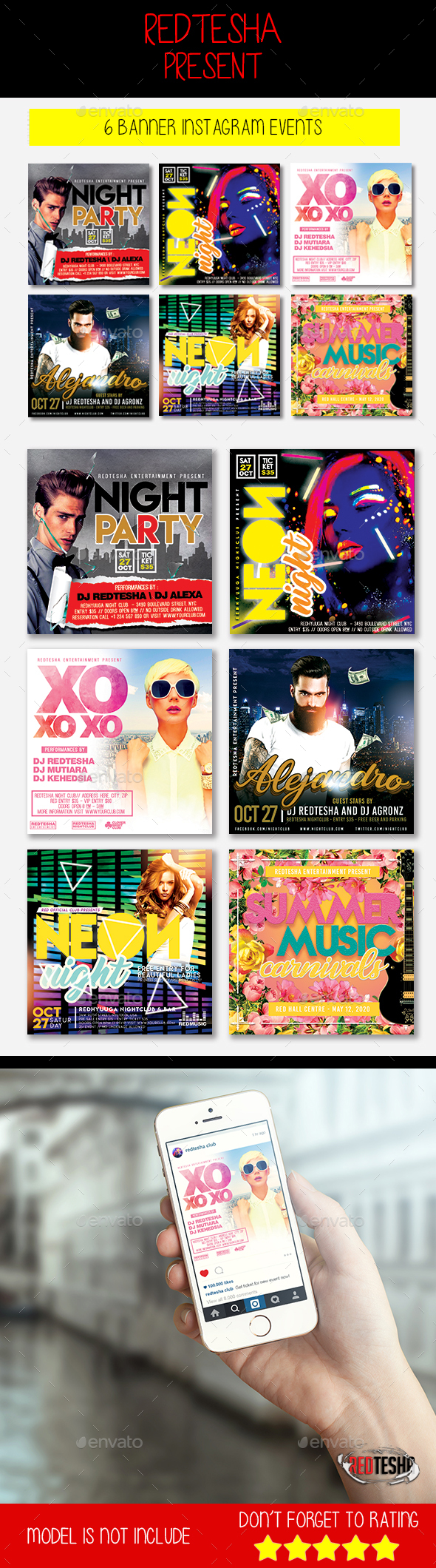 Instagram Banner Events - Banners & Ads Web Elements