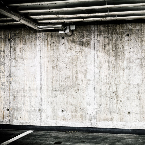 Concrete wall underground interior construction background textu - Stock Photo - Images